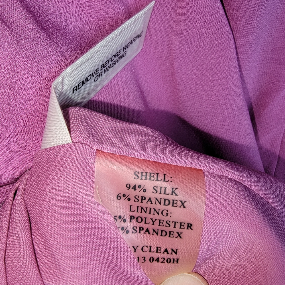 Ann Taylor Womens Sleeveless Pink Silk Midi Dress Size 6 NWT - Picture 6 of 6